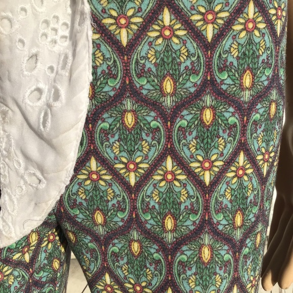 BOHO RETRO BELL BOTTOM LEG PANTS - Picture 3 of 10